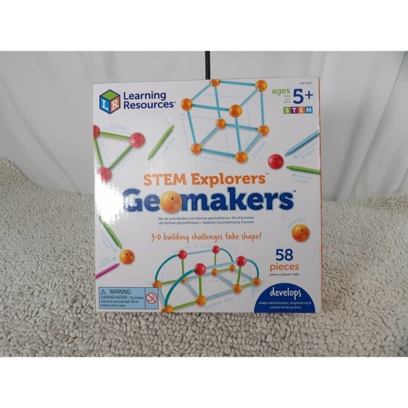 STEM Explorers Geomakers STEM Toy Assorted Colors 58 Pieces - Picture 1 of 3